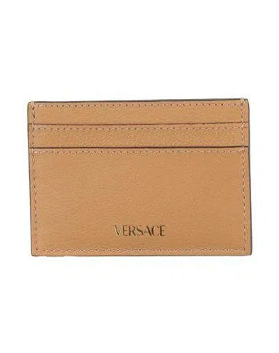 Versace Woman Cardholder Camel Size - Leather In Sand