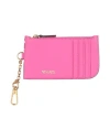 Versace Woman Cardholder Fuchsia Size - Leather In Pink