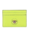 Versace Woman Cardholder Lime Green Size - Calfskin