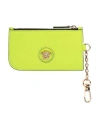 Versace Woman Cardholder Lime Green Size - Leather