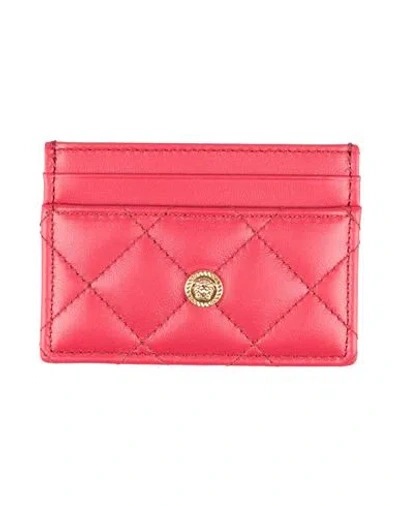 Versace Woman Cardholder Red Size - Lambskin