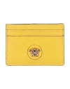 Versace Woman Cardholder Yellow Size - Calfskin