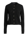 Versace Woman Cardigan Black Size 4 Viscose, Cotton, Polyester In Black