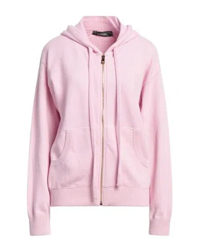 Versace Woman Cardigan Pink Size 4 Cashmere, Wool, Silk