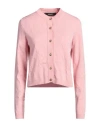 Versace Woman Cardigan Pink Size 4 Viscose, Cotton, Polyester