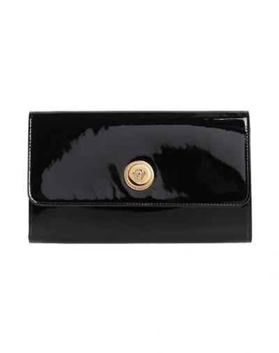 Versace Woman Clutch Black Size - Calfskin, Lambskin