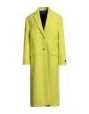 Versace Woman Coat Lime Green Size 10 Wool, Polyamide, Acetate, Viscose In Green