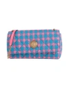Versace Woman Cross-body Bag Azure Size - Virgin Wool, Polyamide In Blue
