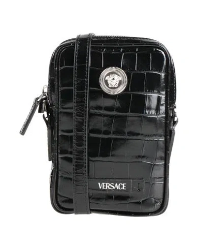 Versace Woman Cross-body Bag Black Size - Calfskin