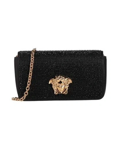 Versace Woman Cross-body Bag Black Size - Viscose, Silk, Lambskin