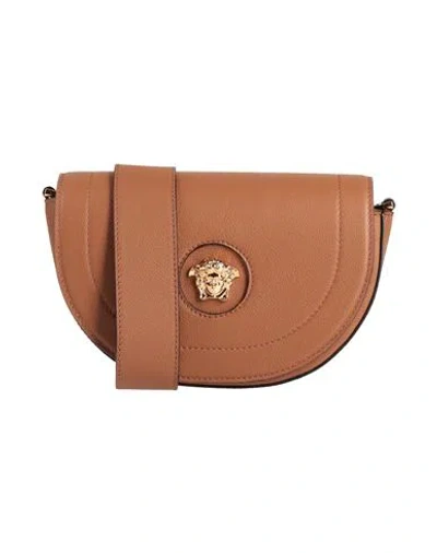 Versace Woman Cross-body Bag Brown Size - Calfskin