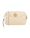 Versace Woman Cross-body Bag Cream Size - Lambskin In Neutral