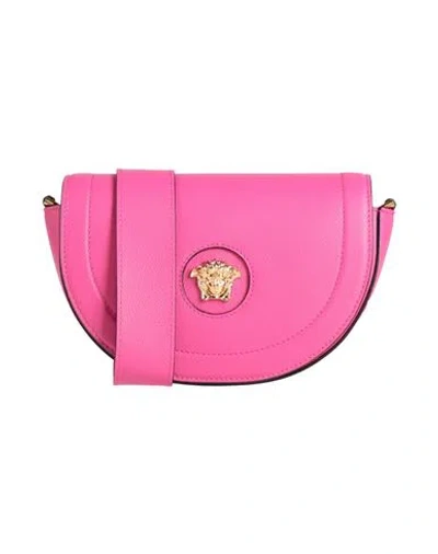 Versace Woman Cross-body Bag Fuchsia Size - Calfskin In Pink