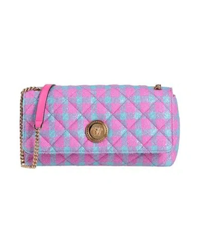 Versace Woman Cross-body Bag Fuchsia Size - Virgin Wool, Polyamide In Pink