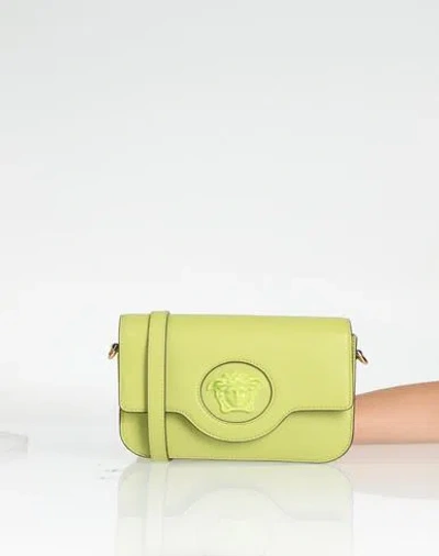Versace Woman Cross-body Bag Light Green Size - Calfskin