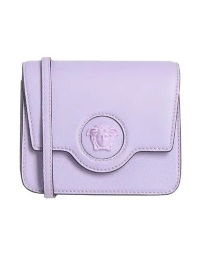 Versace Woman Cross-body Bag Lilac Size - Calfskin In Brown