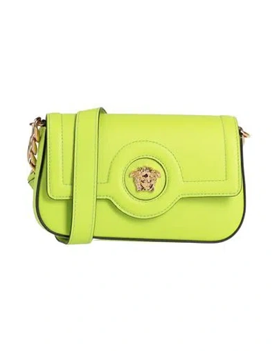 Versace Woman Cross-body Bag Lime Green Size - Calfskin