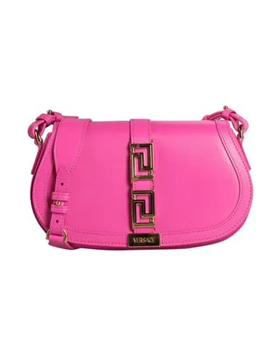 Versace Woman Cross-body Bag Magenta Size - Calfskin