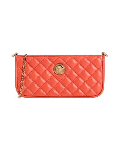 Versace Woman Cross-body Bag Orange Size - Lambskin