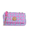 Versace Woman Cross-body Bag Pink Size - Calfskin, Virgin Wool, Polyamide