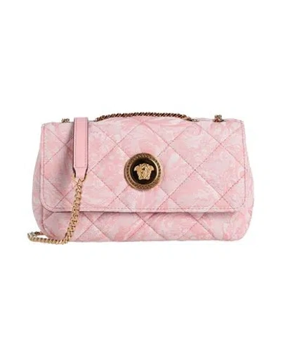 Versace Woman Cross-body Bag Pink Size - Polyamide, Cotton, Polyester