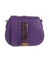 Versace Woman Cross-body Bag Purple Size - Leather