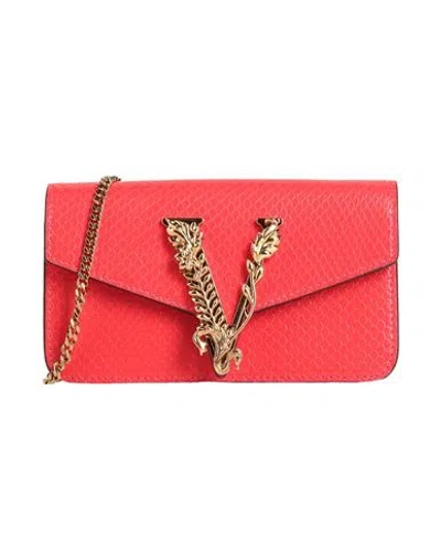 Versace Woman Cross-body Bag Red Size - Leather