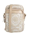 Versace Woman Cross-body Bag Taupe Size - Polyamide, Cotton, Polyester, Calfskin