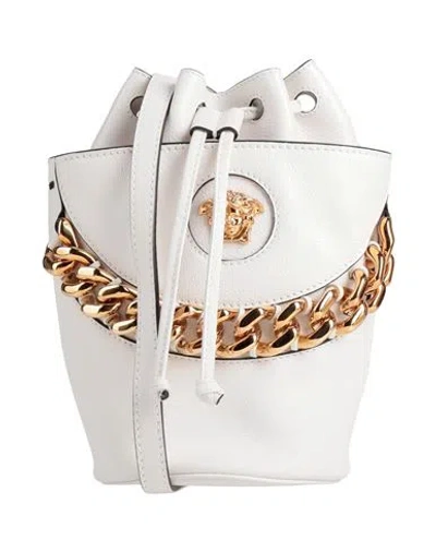 Versace Woman Cross-body Bag White Size - Calfskin In Brown