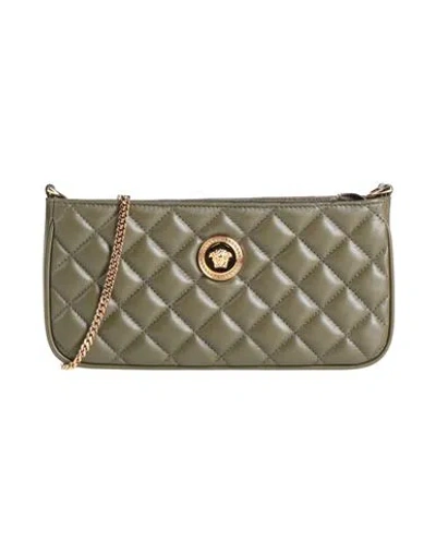 Versace Woman Cross-body Bag Military Green Size - Lambskin