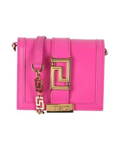 Versace Woman Crossbody Wallet Fuchsia Size - Leather