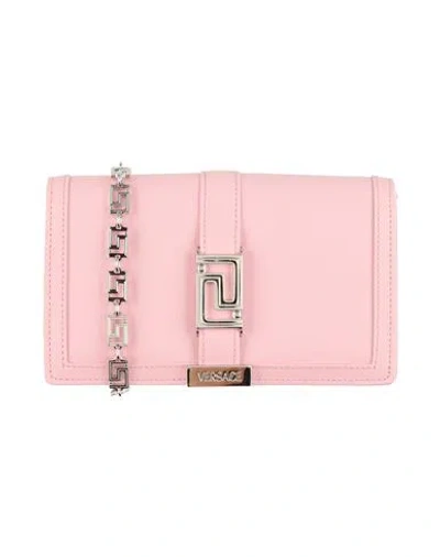 Versace Woman Crossbody Wallet Pink Size - Calfskin