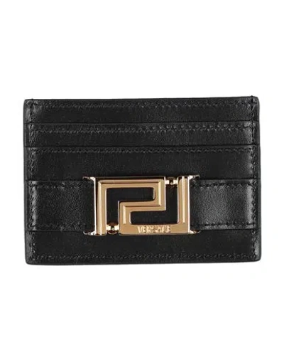 Versace Woman Document Holder Black Size - Calfskin