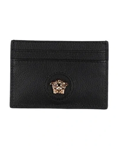Versace Woman Document Holder Black Size - Soft Leather