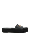 Versace Woman Espadrilles Black Size 8 Calfskin In Black