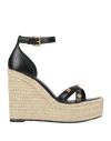Versace Woman Espadrilles Black Size 8 Calfskin