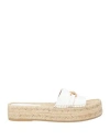 Versace Woman Espadrilles White Size 7 Calfskin In White
