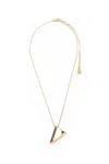 Versace Monogram Pendant Necklace In Gold