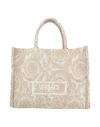 Versace Woman Handbag Beige Size - Polyamide, Cotton, Polyester, Acrylic, Calfskin