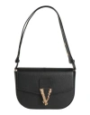 Versace Leather Shoulder Bag In Black