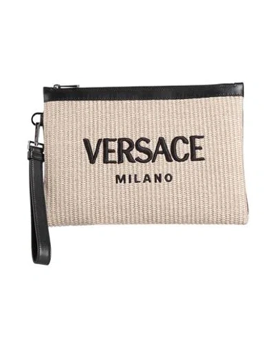 Versace Woman Handbag Black Size - Leather, Textile Fibers