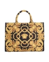 Versace Woman Handbag Black Size - Polyester, Calfskin