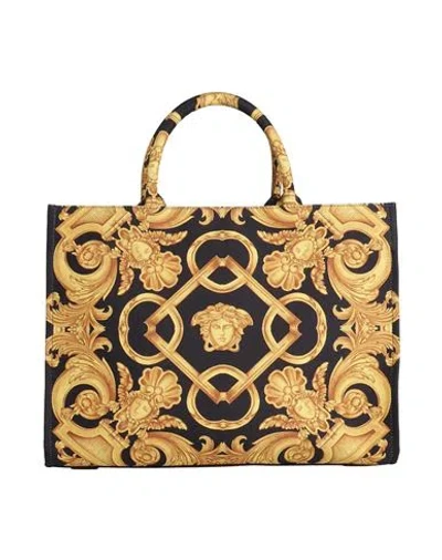 Versace Woman Handbag Black Size - Polyester, Calfskin