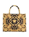 Versace Woman Handbag Black Size - Polyester, Calfskin In Black
