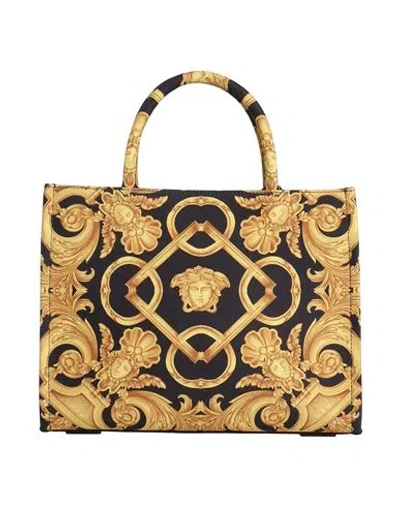 VERSACE VERSACE WOMAN HANDBAG BLACK SIZE - POLYESTER, CALFSKIN