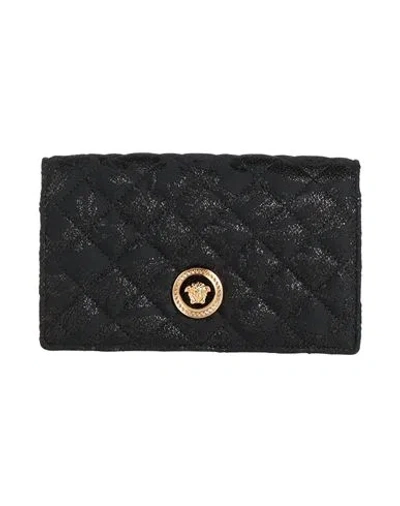 Versace Woman Handbag Black Size - Virgin Wool, Viscose, Polyester