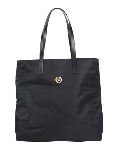 Versace Woman Handbag Black Size - Polyamide, Cotton, Calfskin