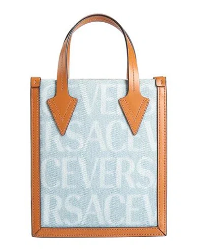 Versace Woman Handbag Blue Size - Cotton