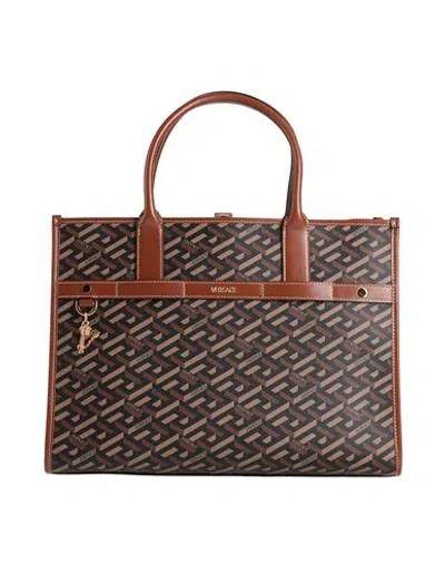 Versace Woman Handbag Brown Size - Polyurethane, Calfskin