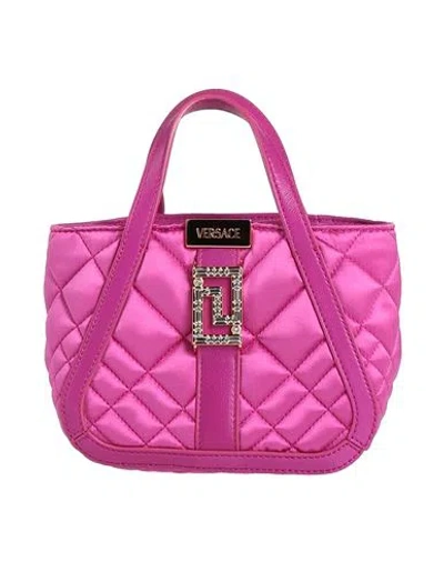 Versace Woman Handbag Fuchsia Size - Viscose, Silk, Lambskin In Pink